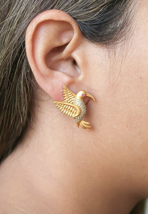 Amazonian Hummingbird Stud Earrings