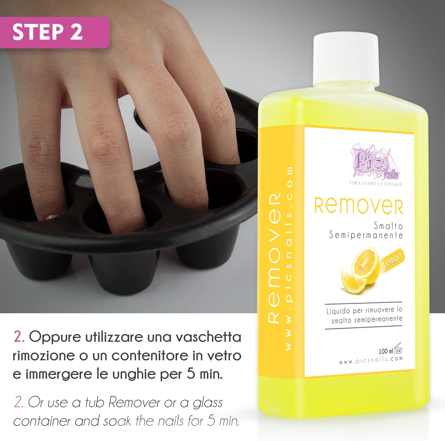 Remover Smalto Semipermanente Limone 100 ml