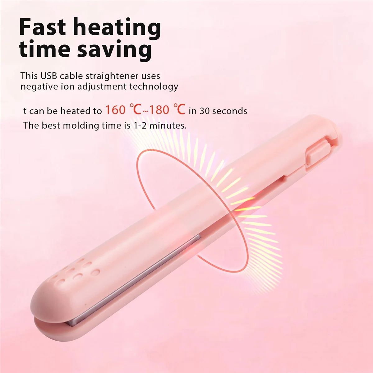 USB Mini Portable Hair Straightener