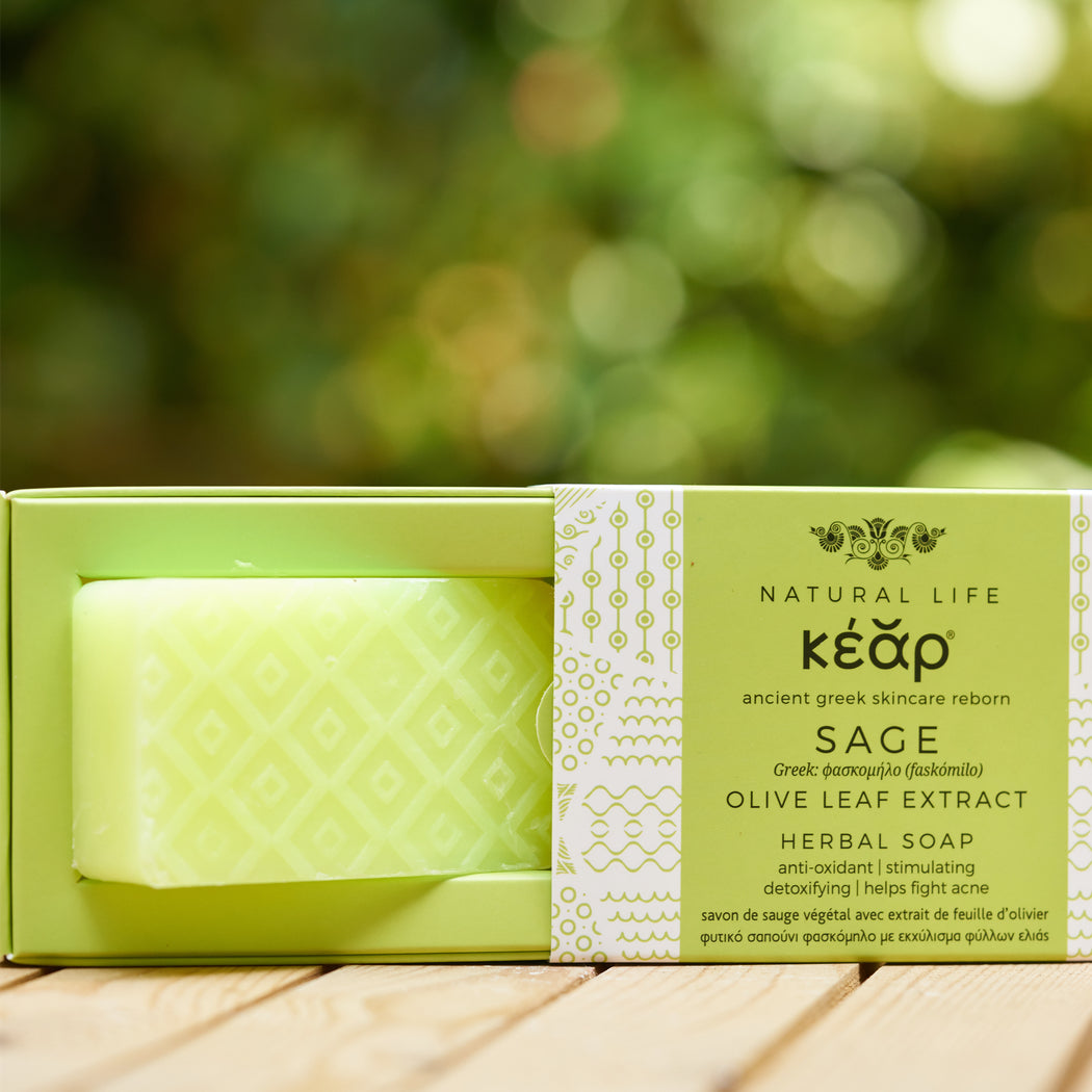 Kear Sage Olive Leaf Extract Herbal Soap: Clearer Skin, Naturally