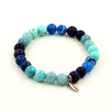 Lapis Lazuli + Blue Banded Agate + Aquamarine + Turquoise Bracelet